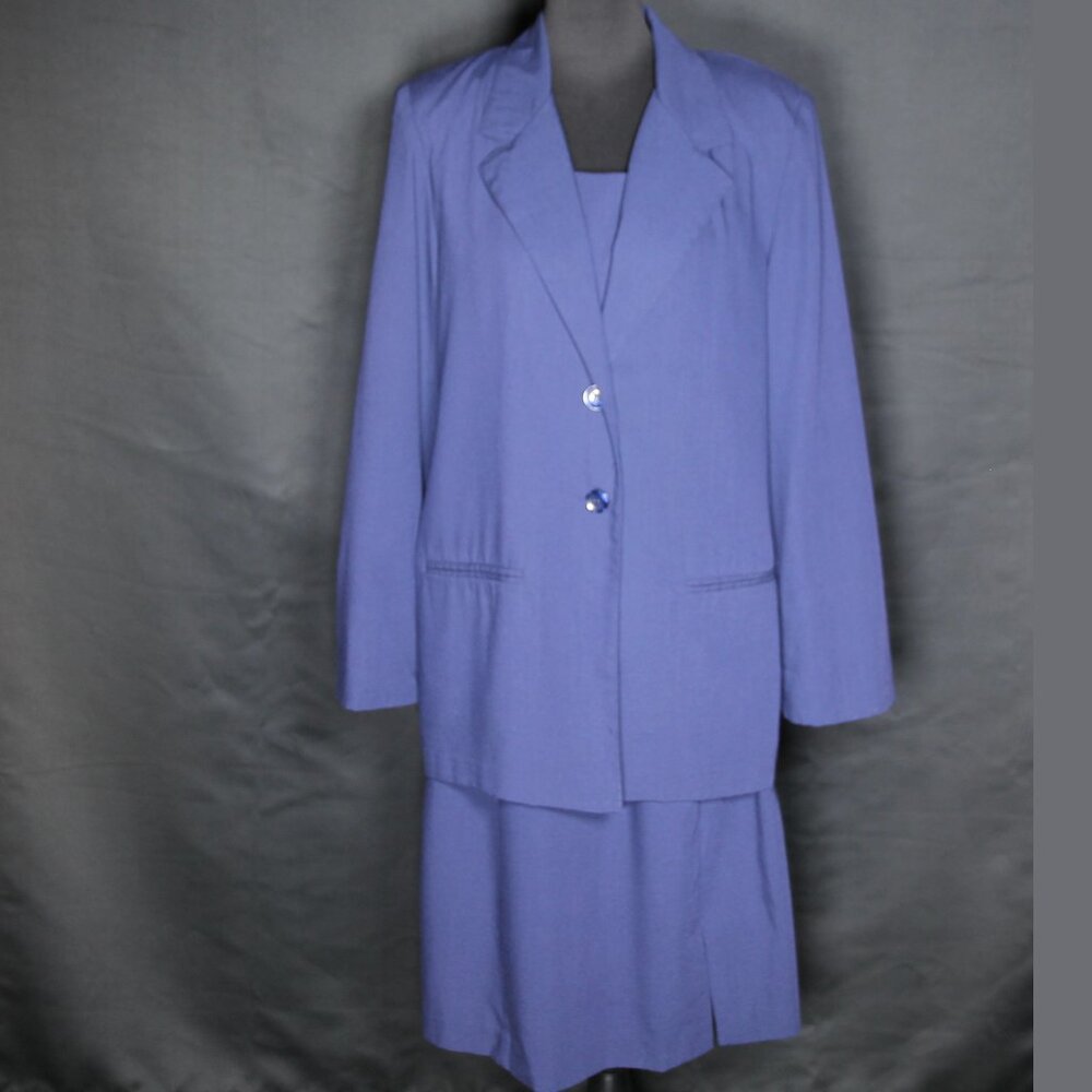Sag Harbor Blue Shift & Jacket Ensemble Size 12